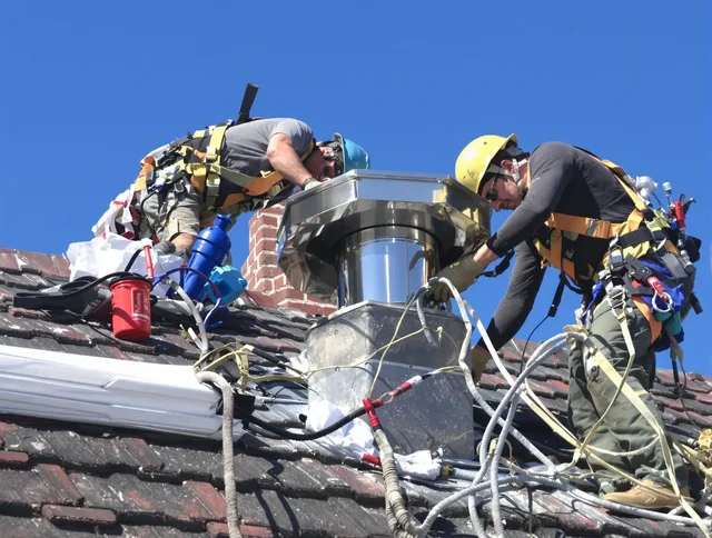 Protective chimney cap installed by Huntington Park Chimney Sweep in Huntington Park, CA