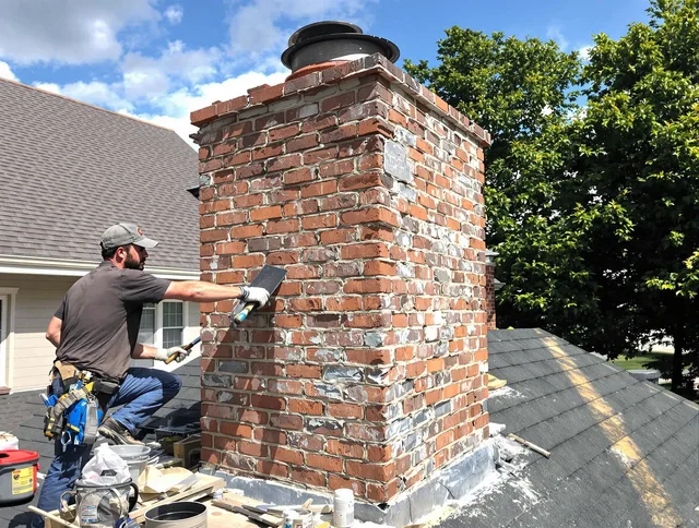 Completed chimney rebuild by Huntington Park Chimney Sweep in Huntington Park, CA