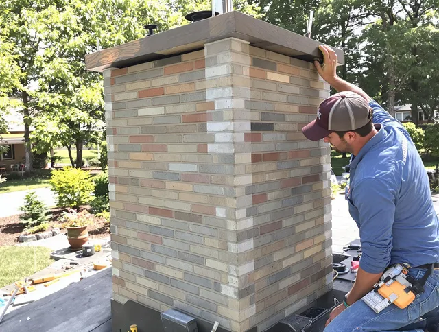 Huntington Park Chimney Sweep completing a modern chimney remodel in Huntington Park, CA