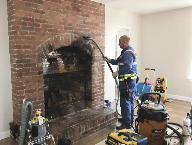 Huntington Park Chimney Sweep expert performing detailed chimney sweep in Huntington Park, CA