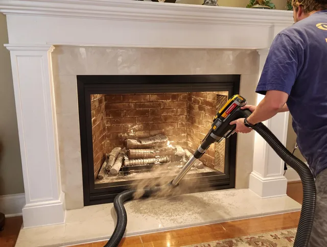 Fireplace cleaning performed by Huntington Park Chimney Sweep in Huntington Park, CA